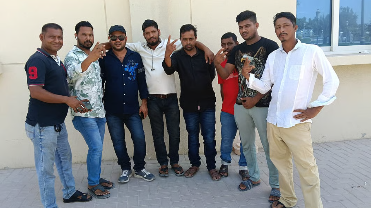 The winning group, with Harun in the centre, wearing a white polo. Photo: Harun Sarder Nur Nobi Sarder