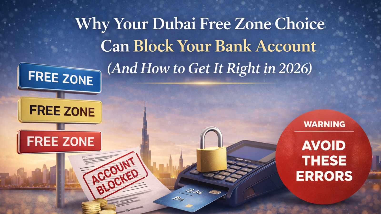 Why Your Dubai Free Zone Choice Can Block Your Bank Account (And How to Get It Right in 2026)