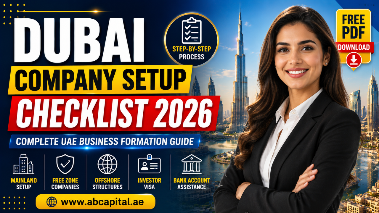 Dubai Company Setup Checklist 2026- Complete UAE Business Formation Guide for Entrepreneurs