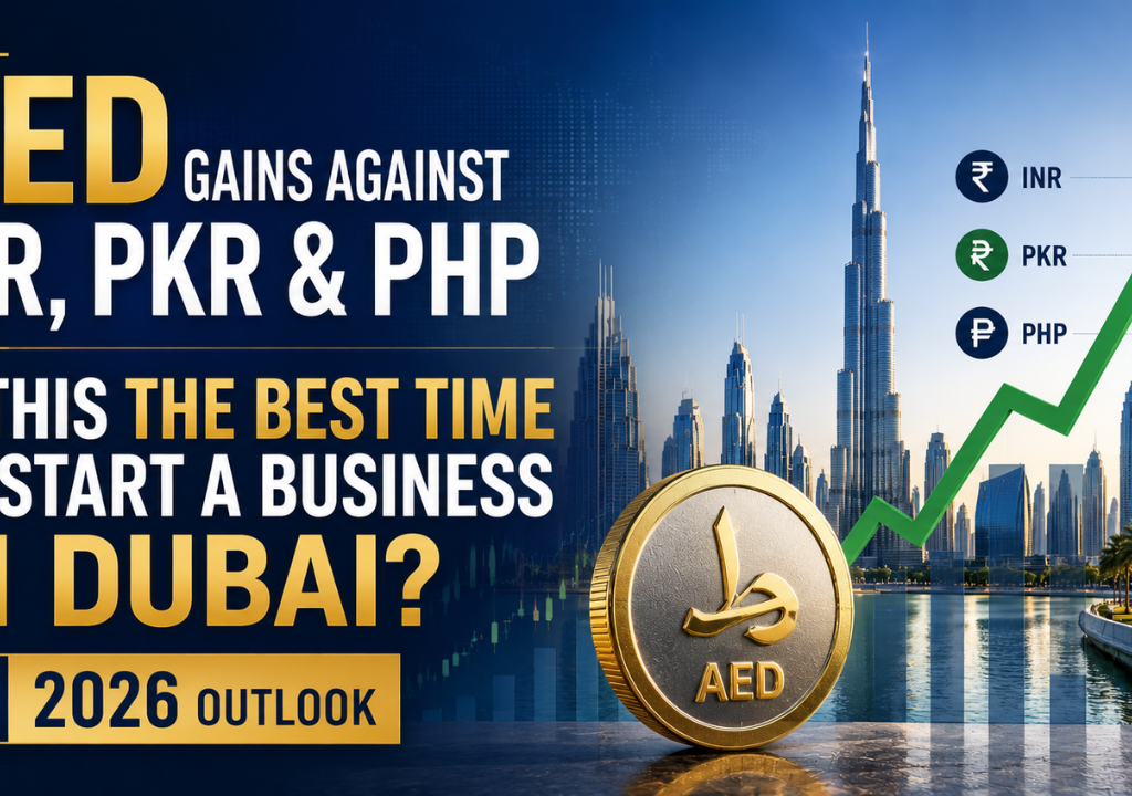 AED Gains Against INR, PKR & PHP- Is 2026 the Smartest Time to Start a Business in Dubai?