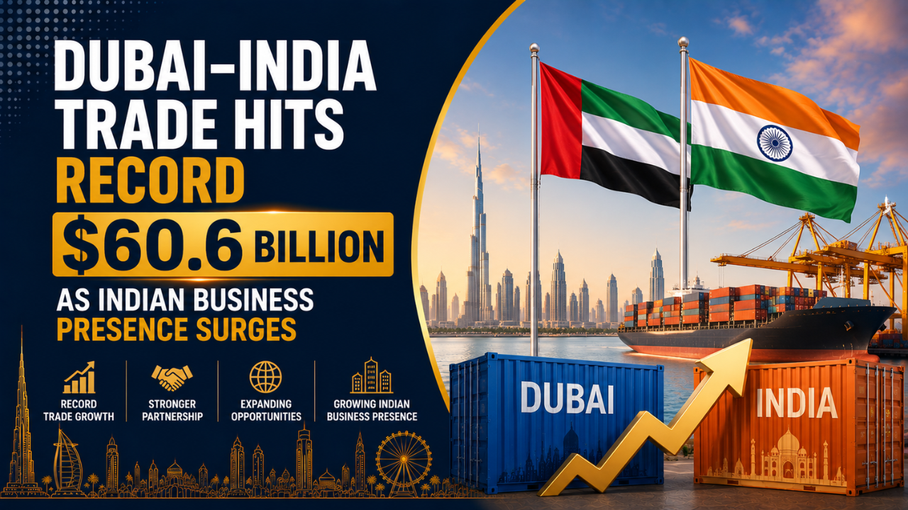 Dubai-India Trade Hits Record $60.6 Billion as Indian Business Presence Surges